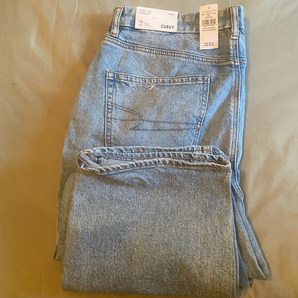 American Eagle Curvy Light Blue Jeans